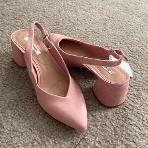 Pink low heels